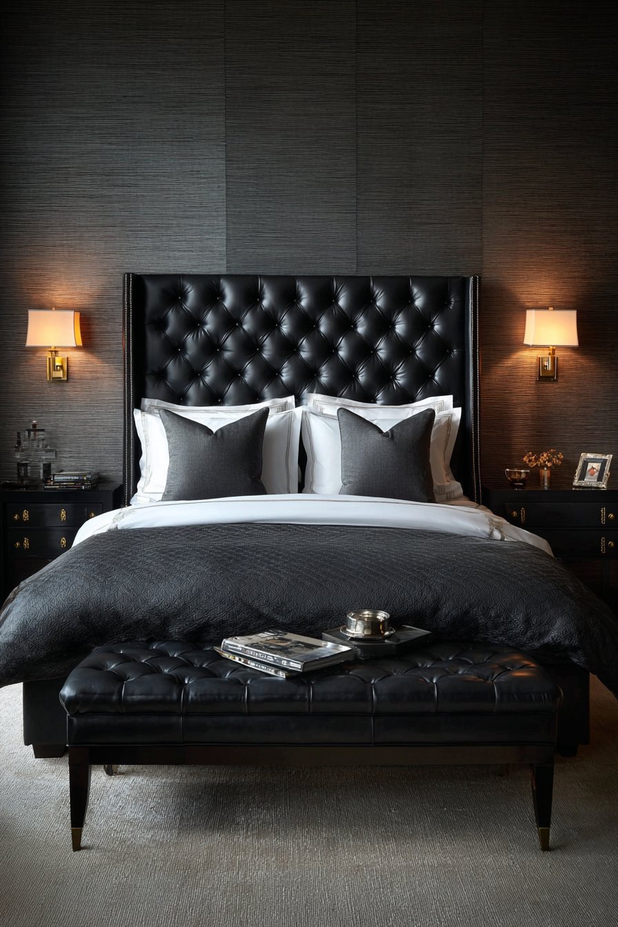Sophisticated Tufted Leather Elegance