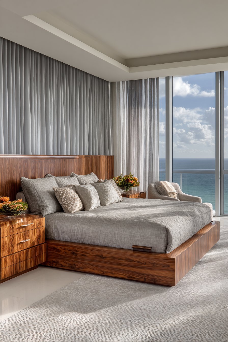 Modern Platform Bed Sanctuary with Integrated Technology