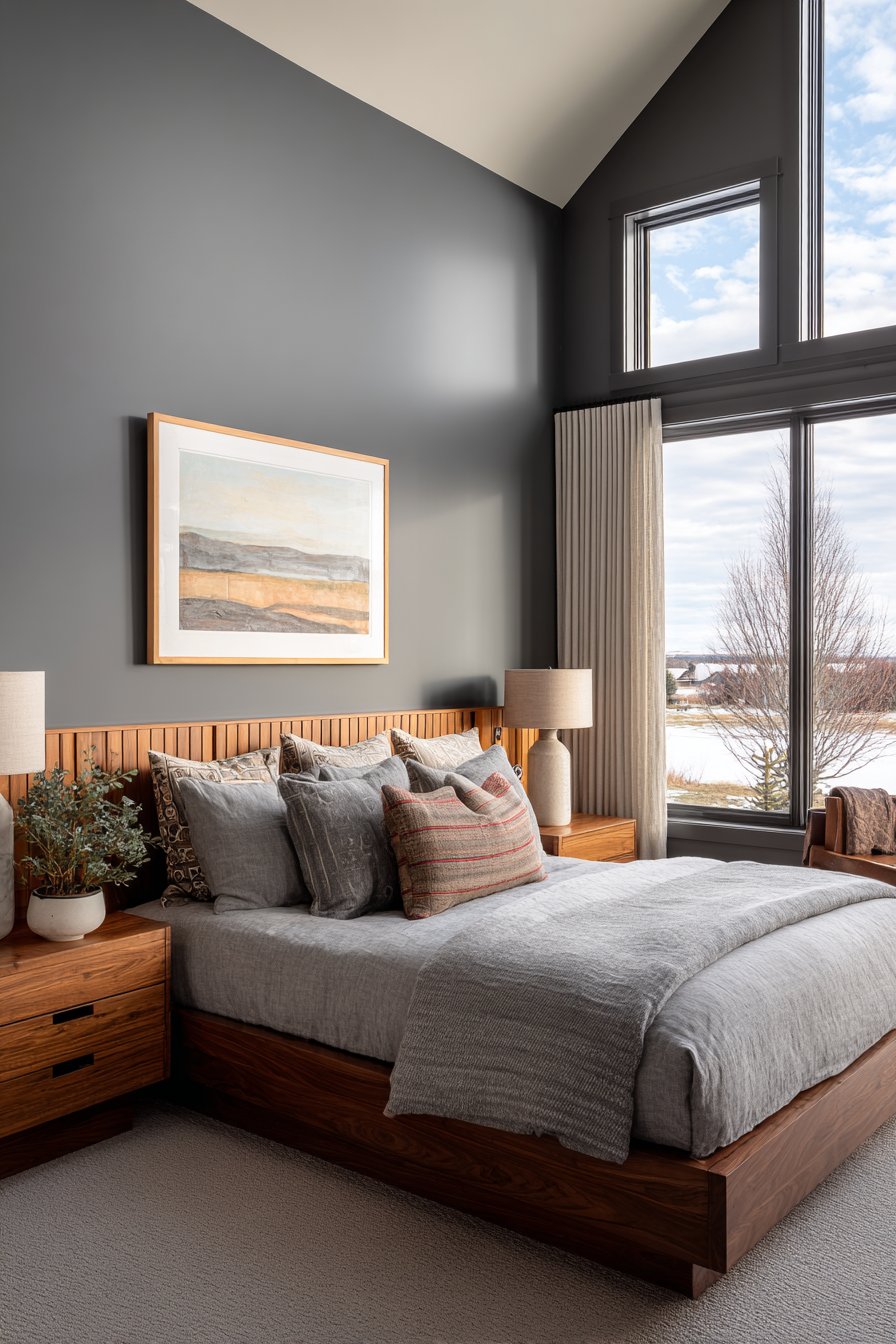 Modern Platform Bed Sanctuary with Integrated Technology