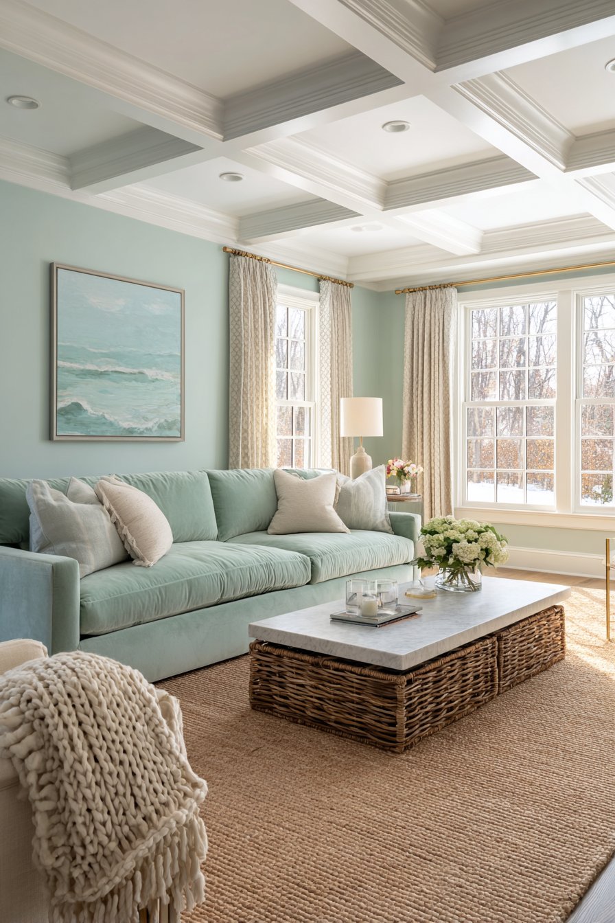 Luxurious Mint Velvet Centerpiece Living Room