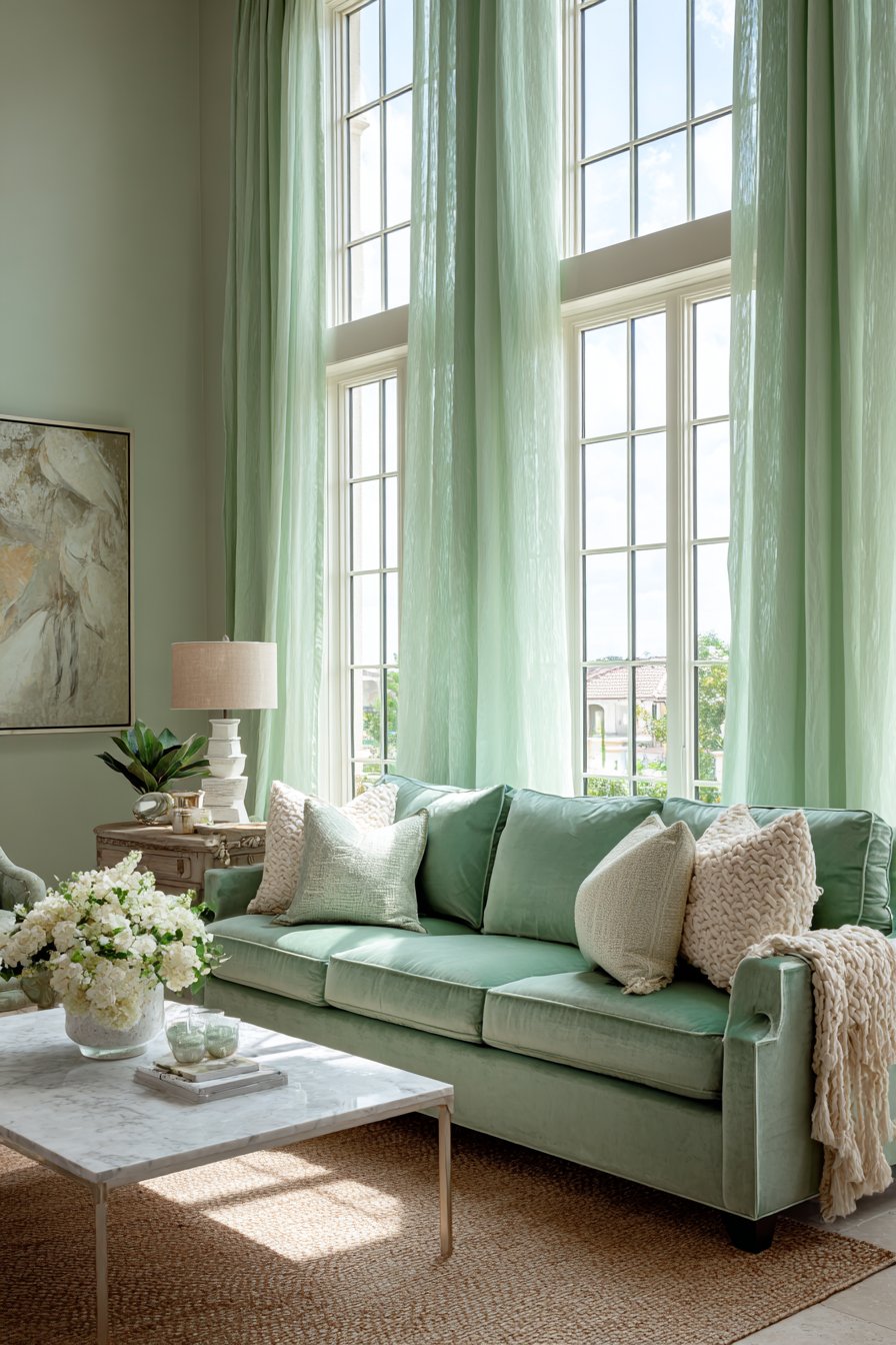 Luxurious Mint Velvet Centerpiece Living Room