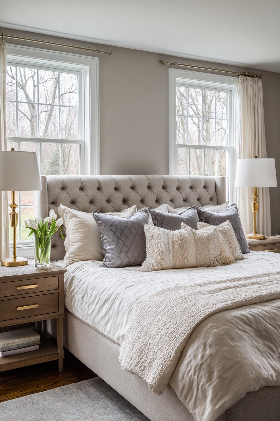 Sophisticated Neutral-Toned Master Suite