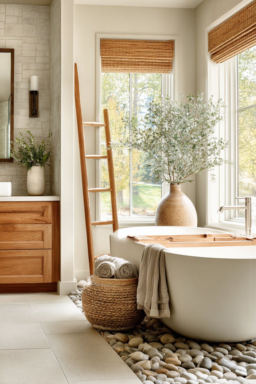Serene Natural Sanctuary with Freestanding Soaking Tub