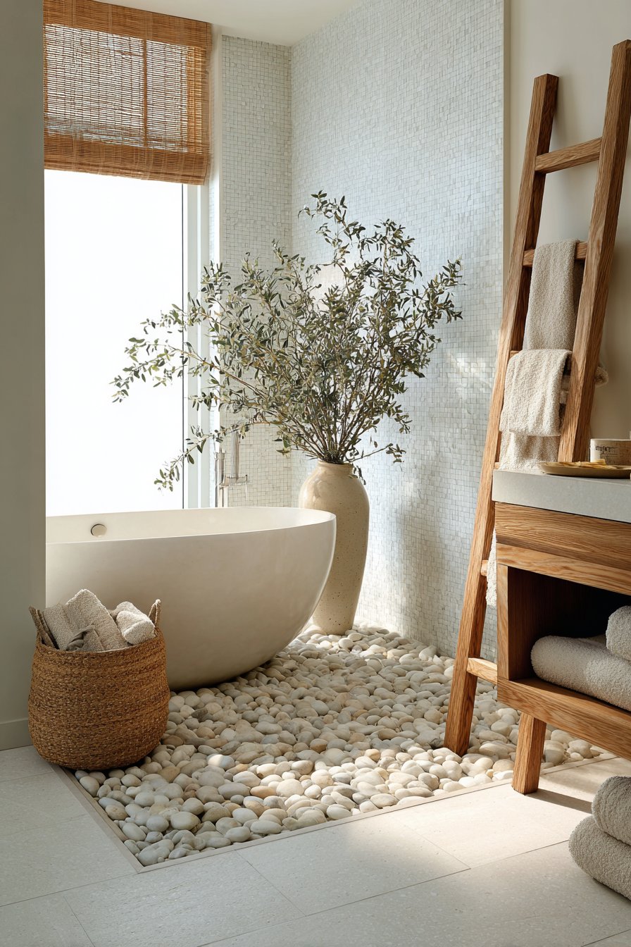 Serene Natural Sanctuary with Freestanding Soaking Tub
