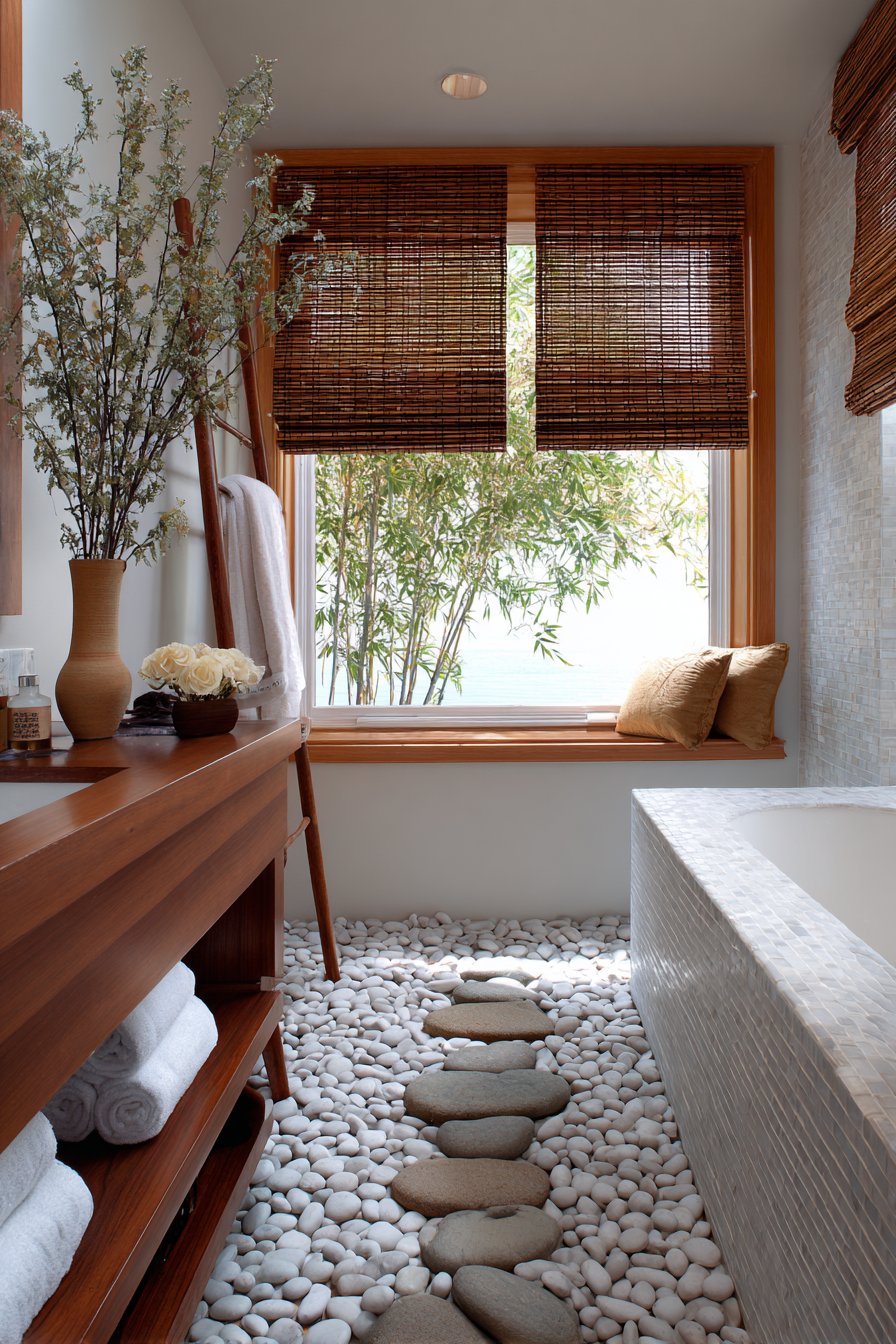 Serene Natural Sanctuary with Freestanding Soaking Tub