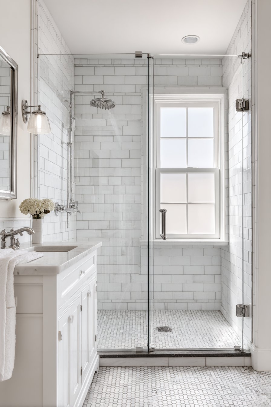 Classic Clawfoot Elegance with Marble Floors