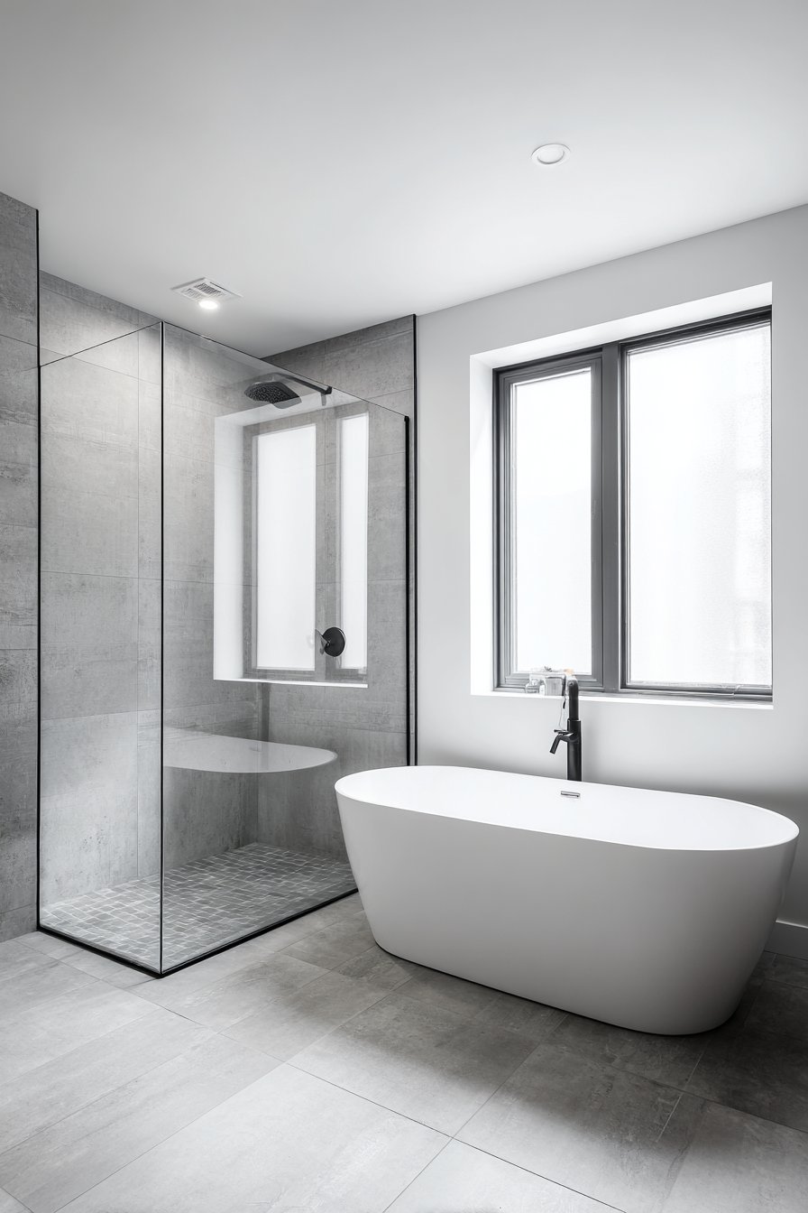 Modern Minimalist Grey Porcelain Perfection