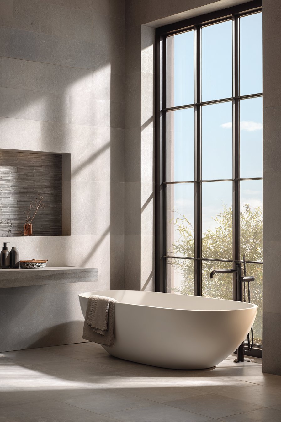 Modern Minimalist Grey Porcelain Perfection