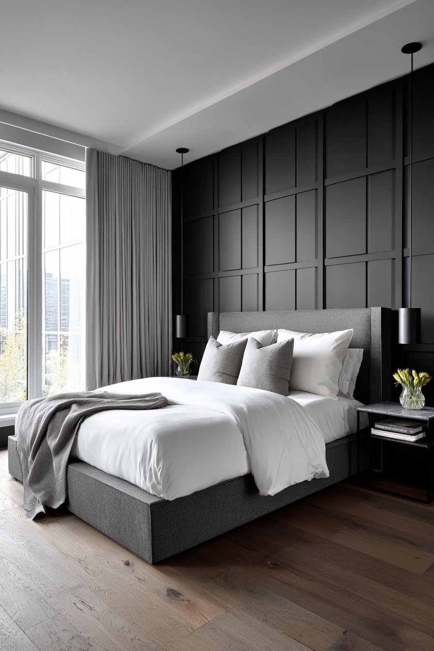 Modern Minimalist Sanctuary with Monochromatic Precision