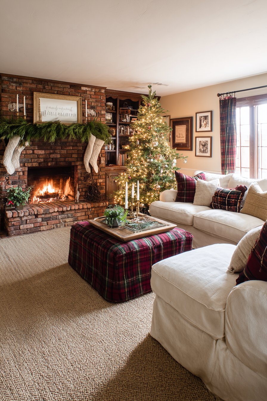 Traditional Fraser Fir Elegance with Fireplace Focal Point