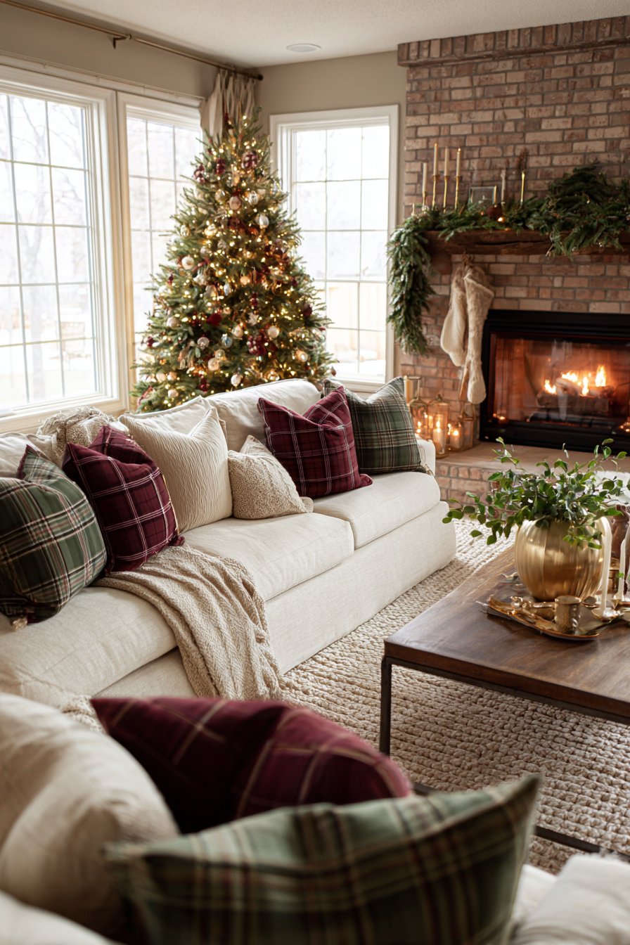 Traditional Fraser Fir Elegance with Fireplace Focal Point