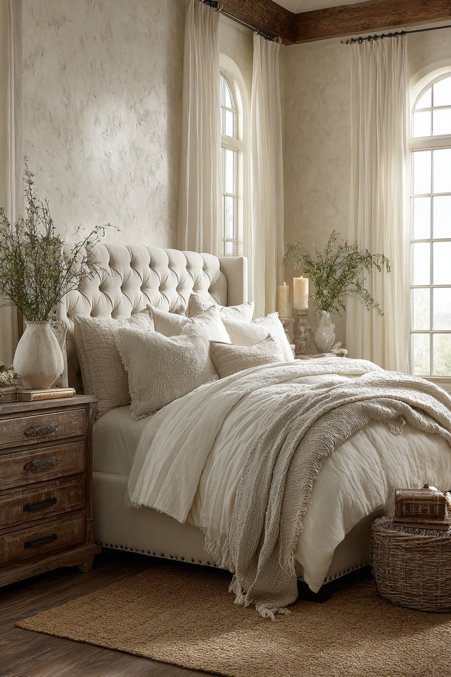 Serene Monochromatic Cream Sanctuary