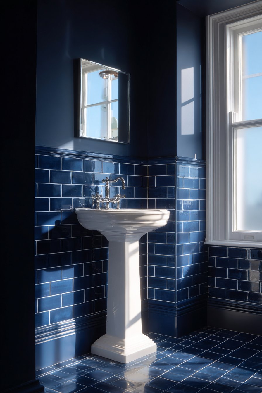 Classic Navy Subway Tile Sanctuary