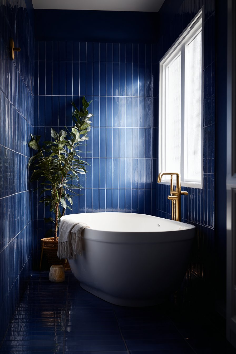 Classic Navy Subway Tile Sanctuary