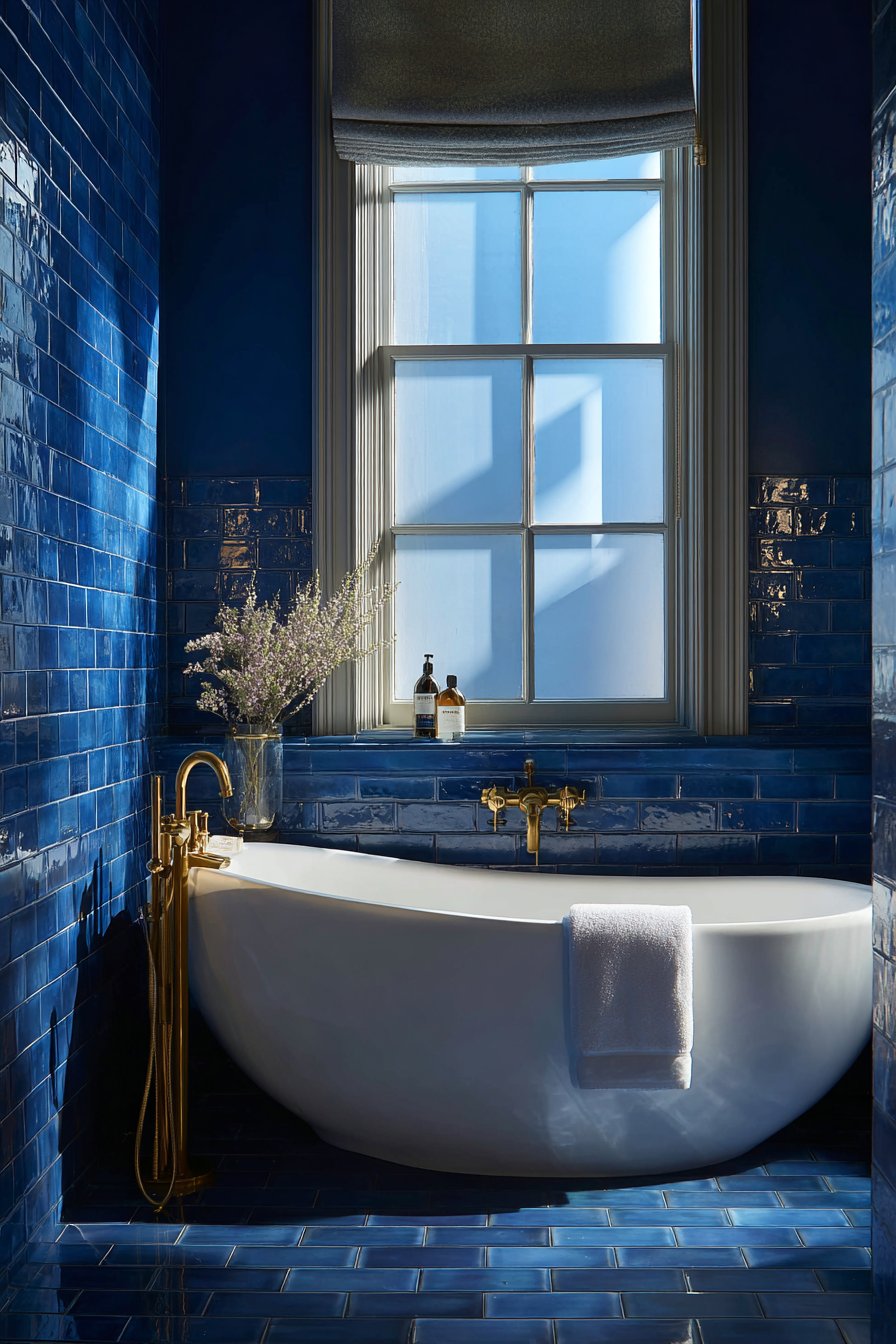 Classic Navy Subway Tile Sanctuary
