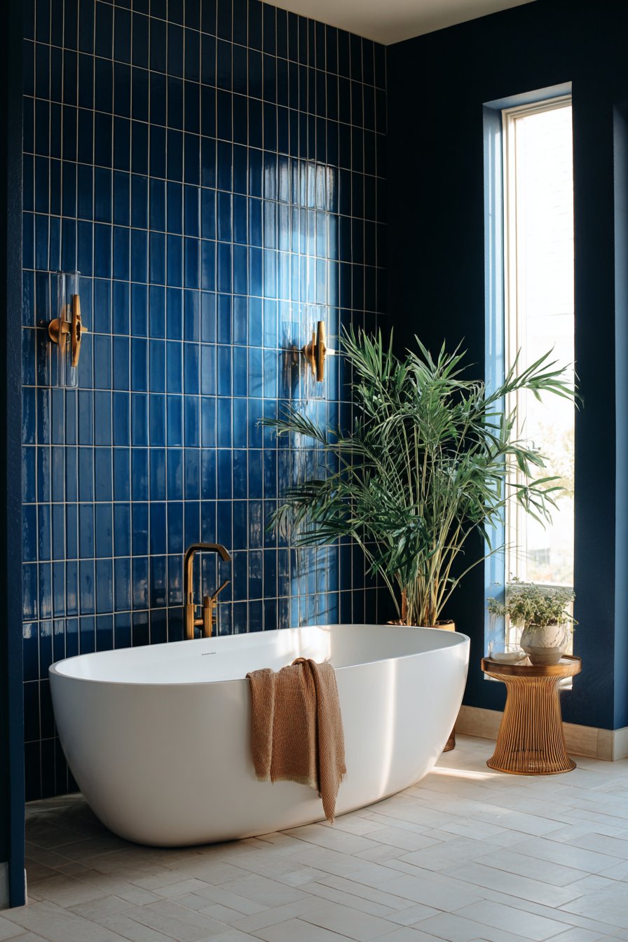 Classic Navy Subway Tile Sanctuary