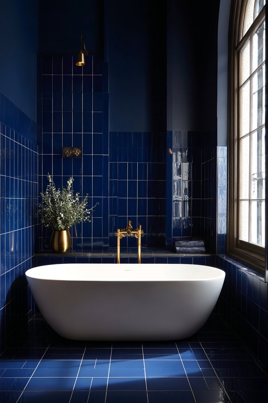 Classic Navy Subway Tile Sanctuary
