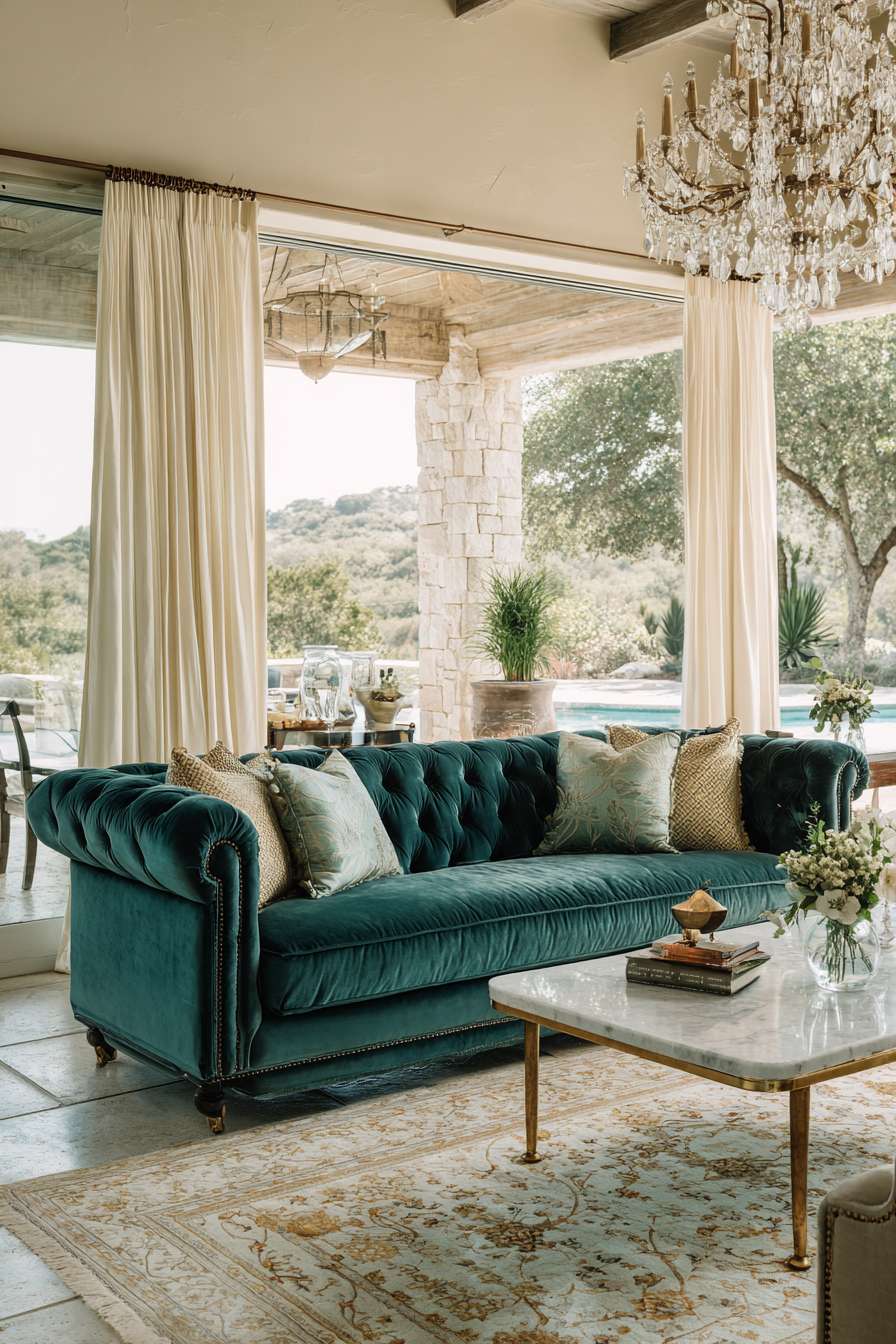  Emerald Elegance with Velvet Sophistication