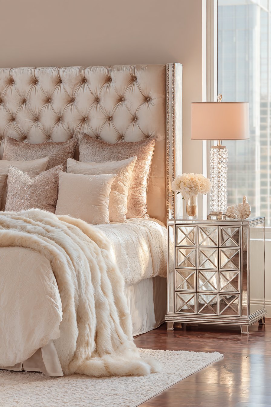 Champagne Dreams: Velvet Luxury Meets Crystal Elegance