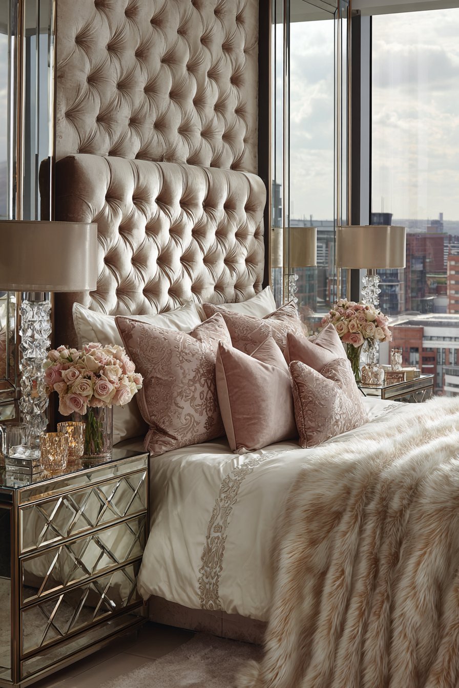 Champagne Dreams: Velvet Luxury Meets Crystal Elegance