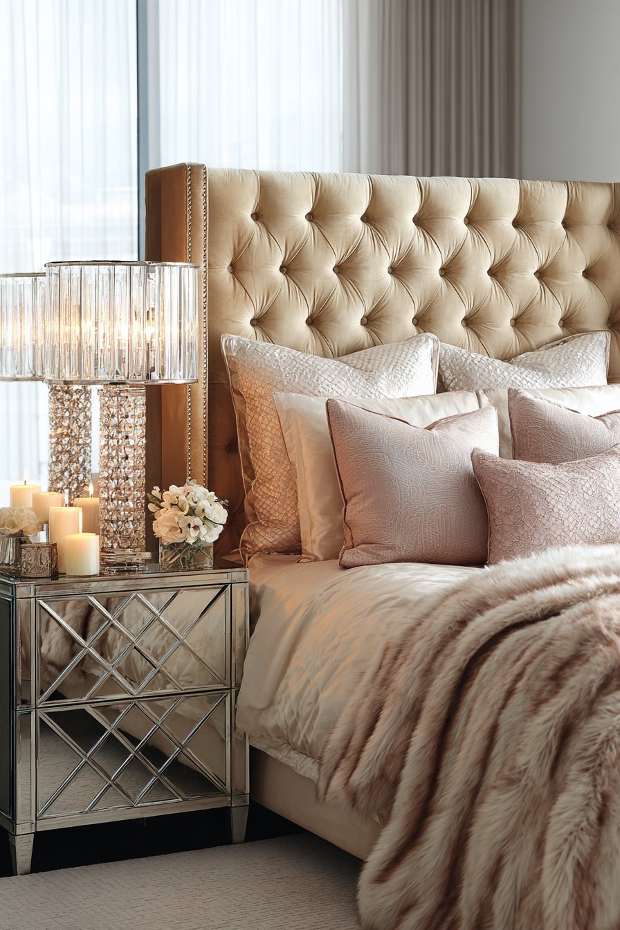 Champagne Dreams: Velvet Luxury Meets Crystal Elegance