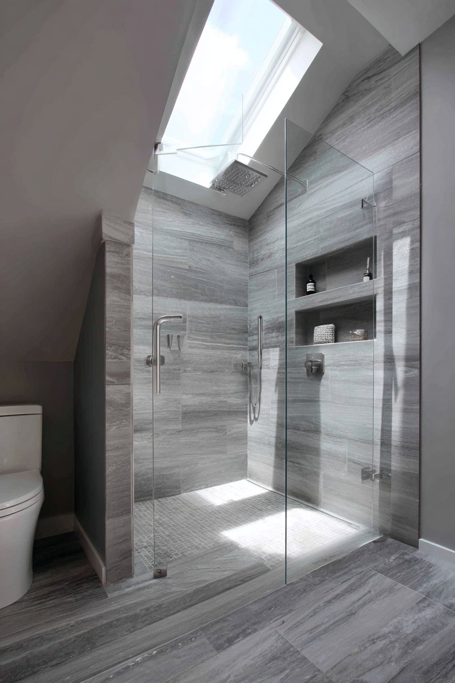 Modern Minimalist Walk-In Shower Sanctuary