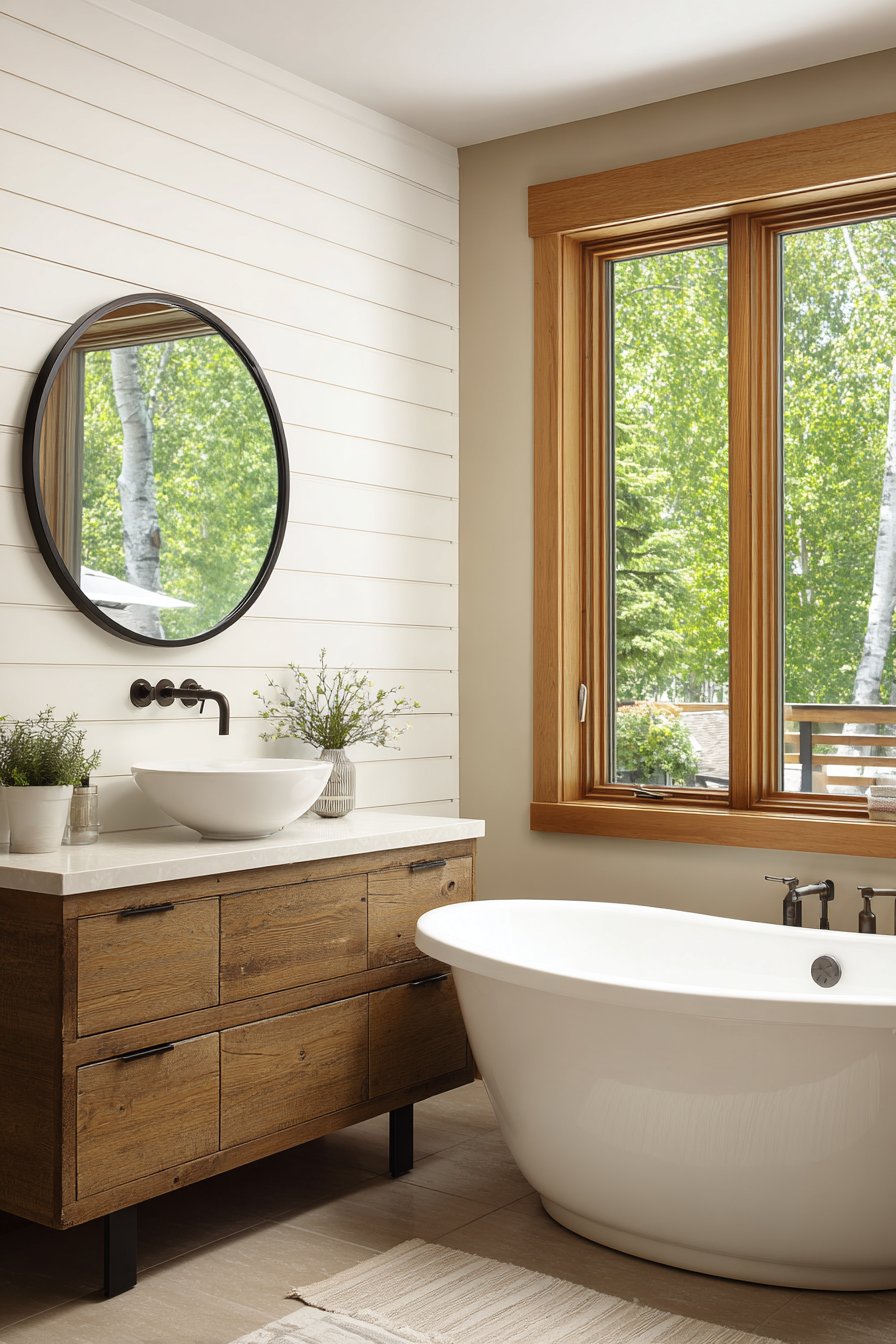 Classic Clawfoot Elegance with Shiplap Charm