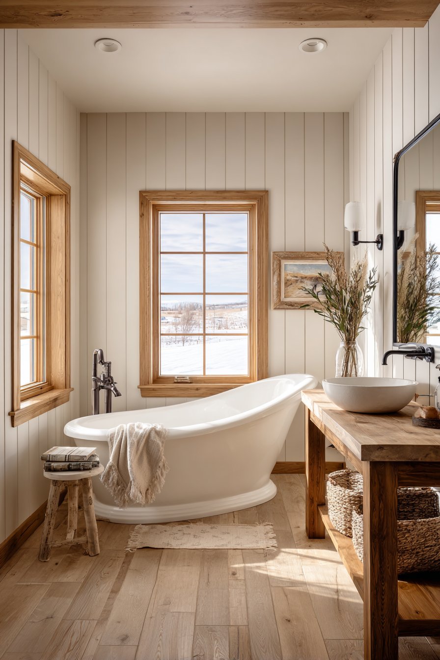 Classic Clawfoot Elegance with Shiplap Charm