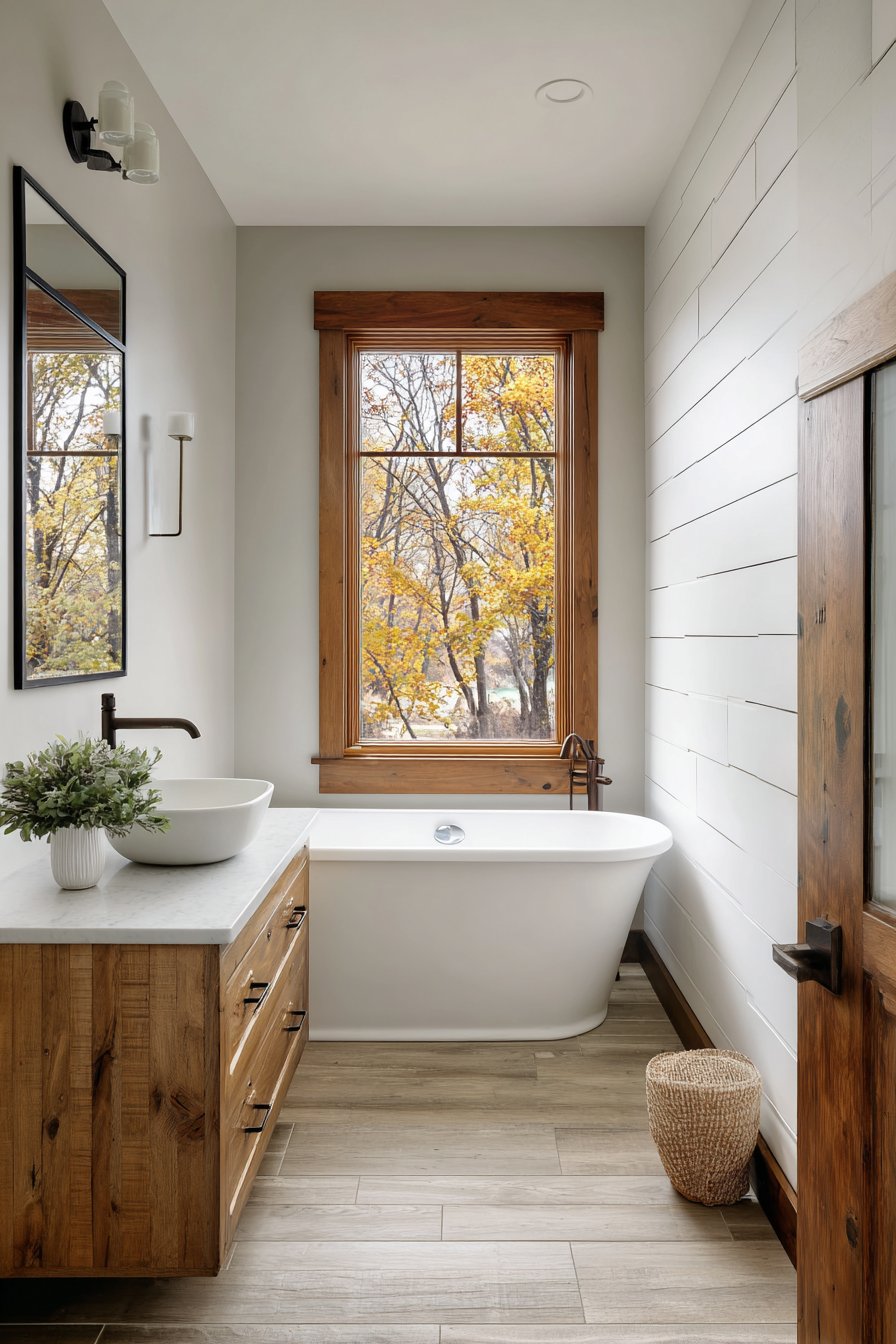 Classic Clawfoot Elegance with Shiplap Charm