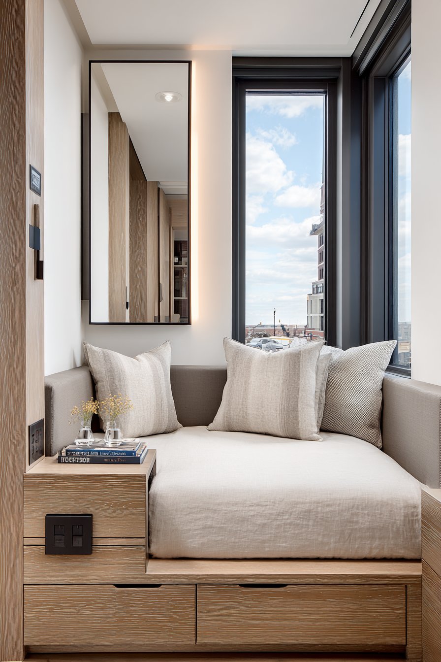 Platform Bed with Built-In Storage Solutions