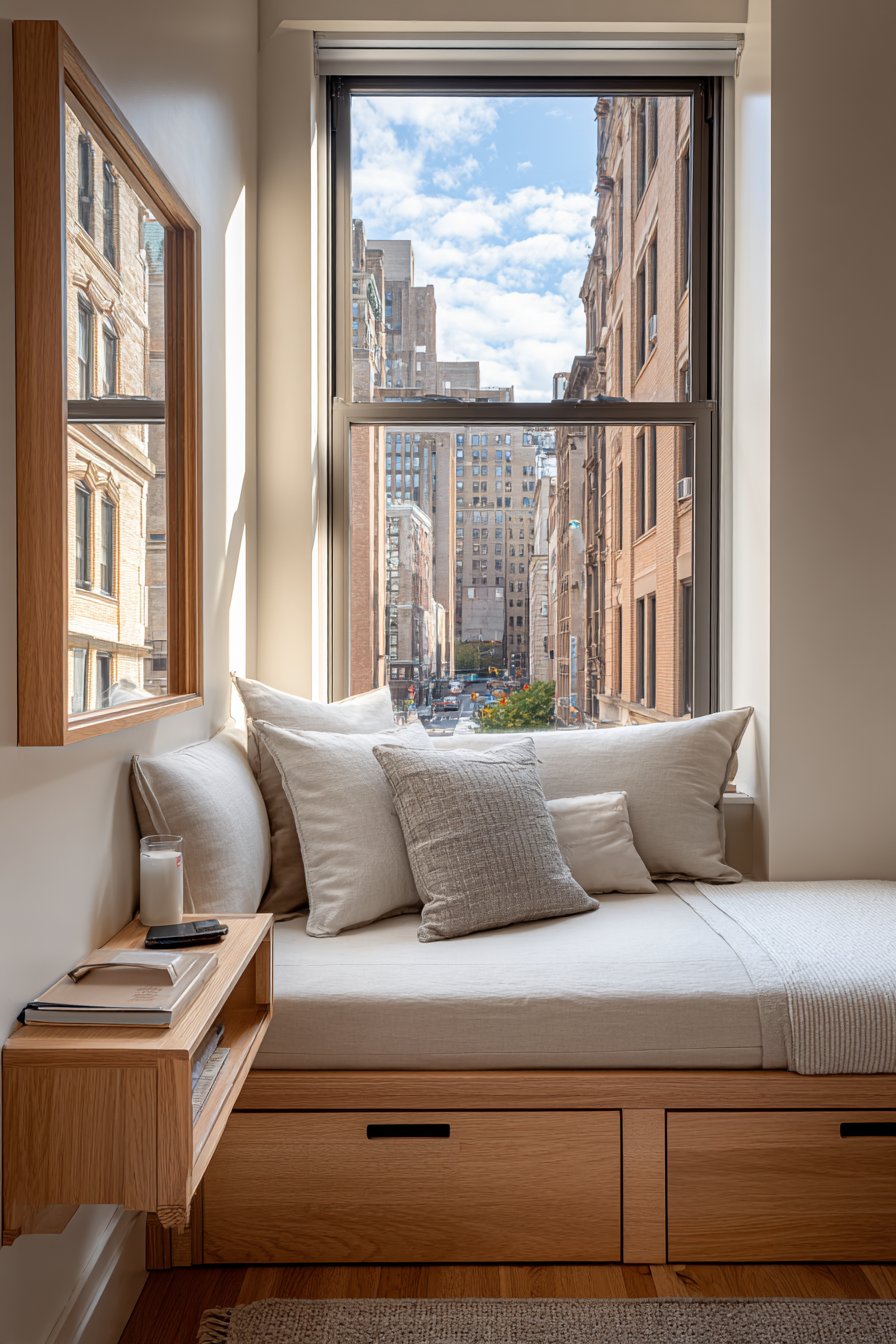 Platform Bed with Built-In Storage Solutions