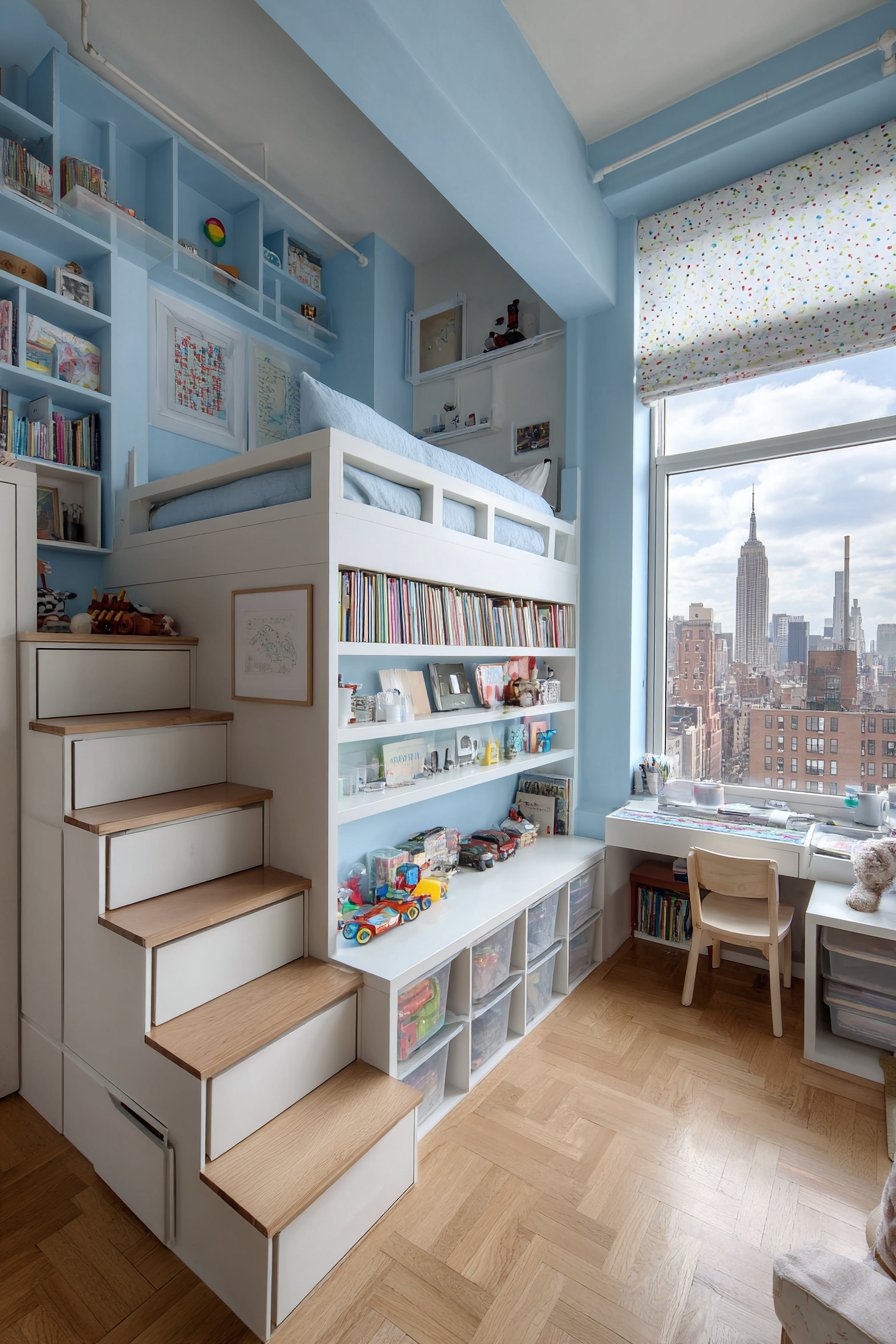 Vertical Living with Loft Bed Innovation