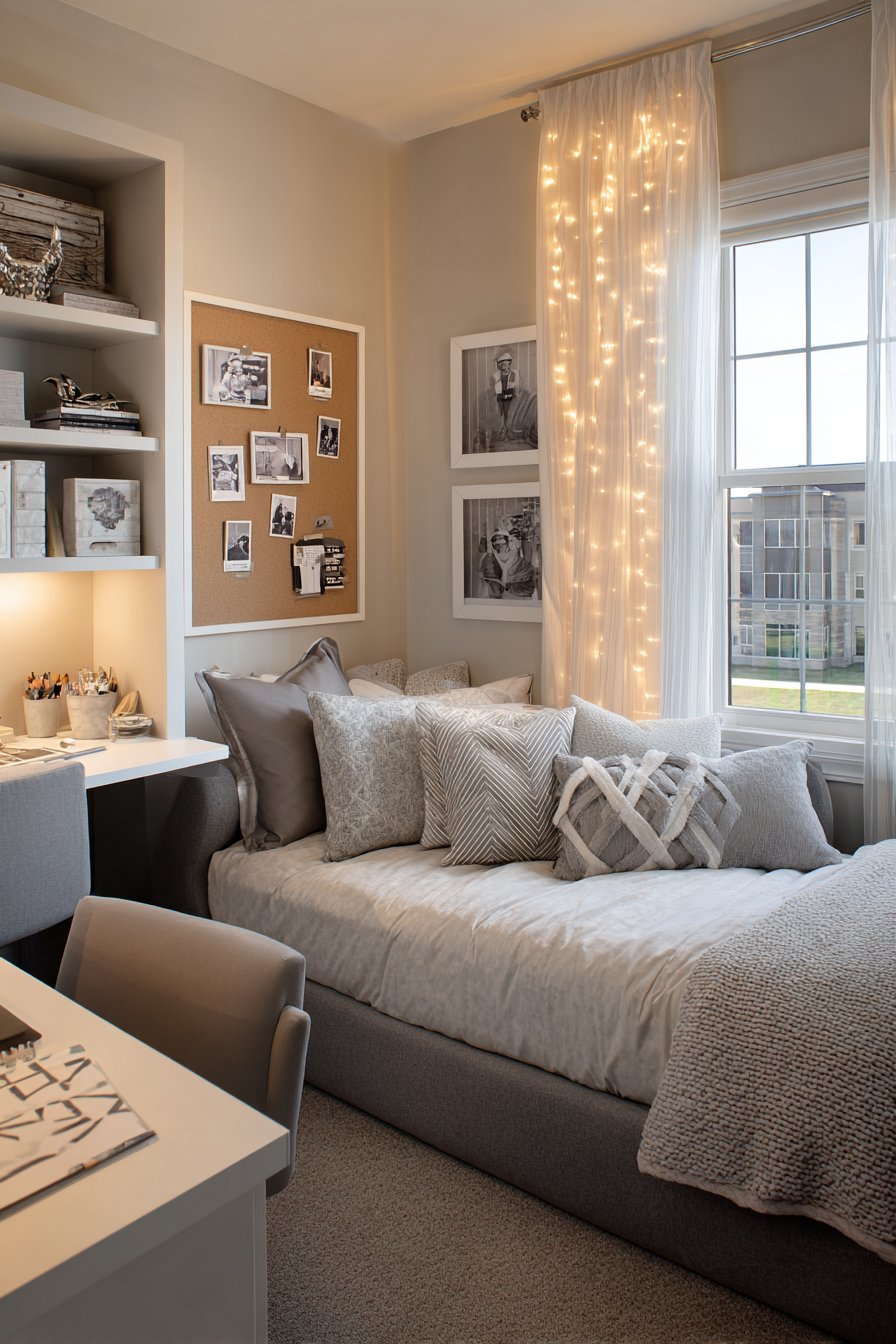 Modern Platform Bed Sanctuary with Geometric Accents