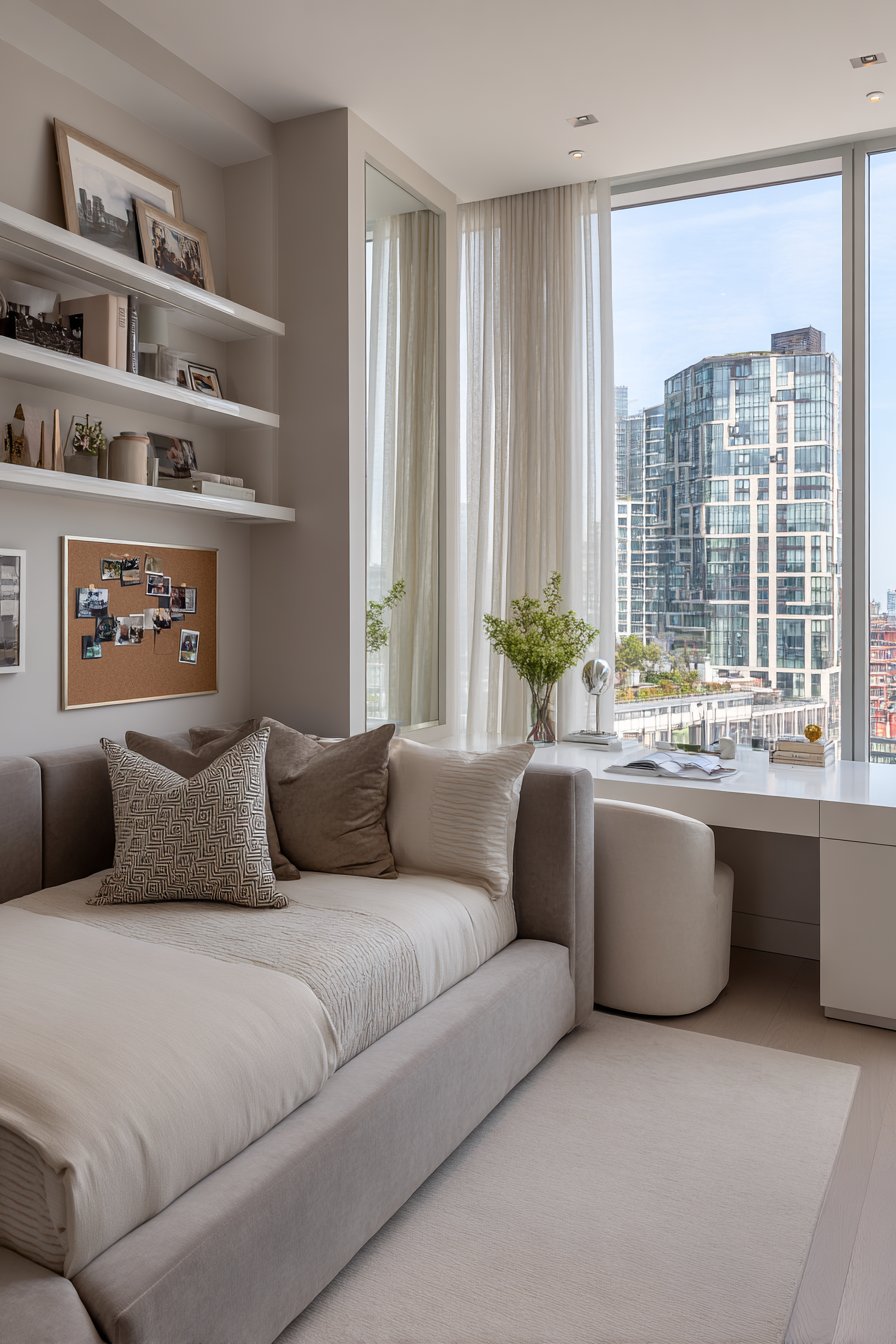 Modern Platform Bed Sanctuary with Geometric Accents