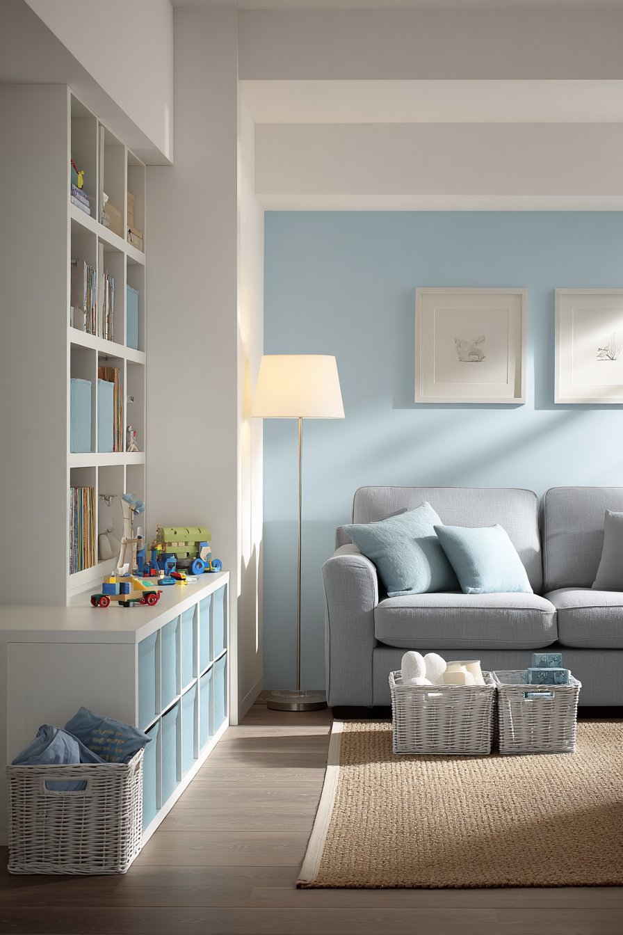 Thoughtfully Organized Contemporary Living Space