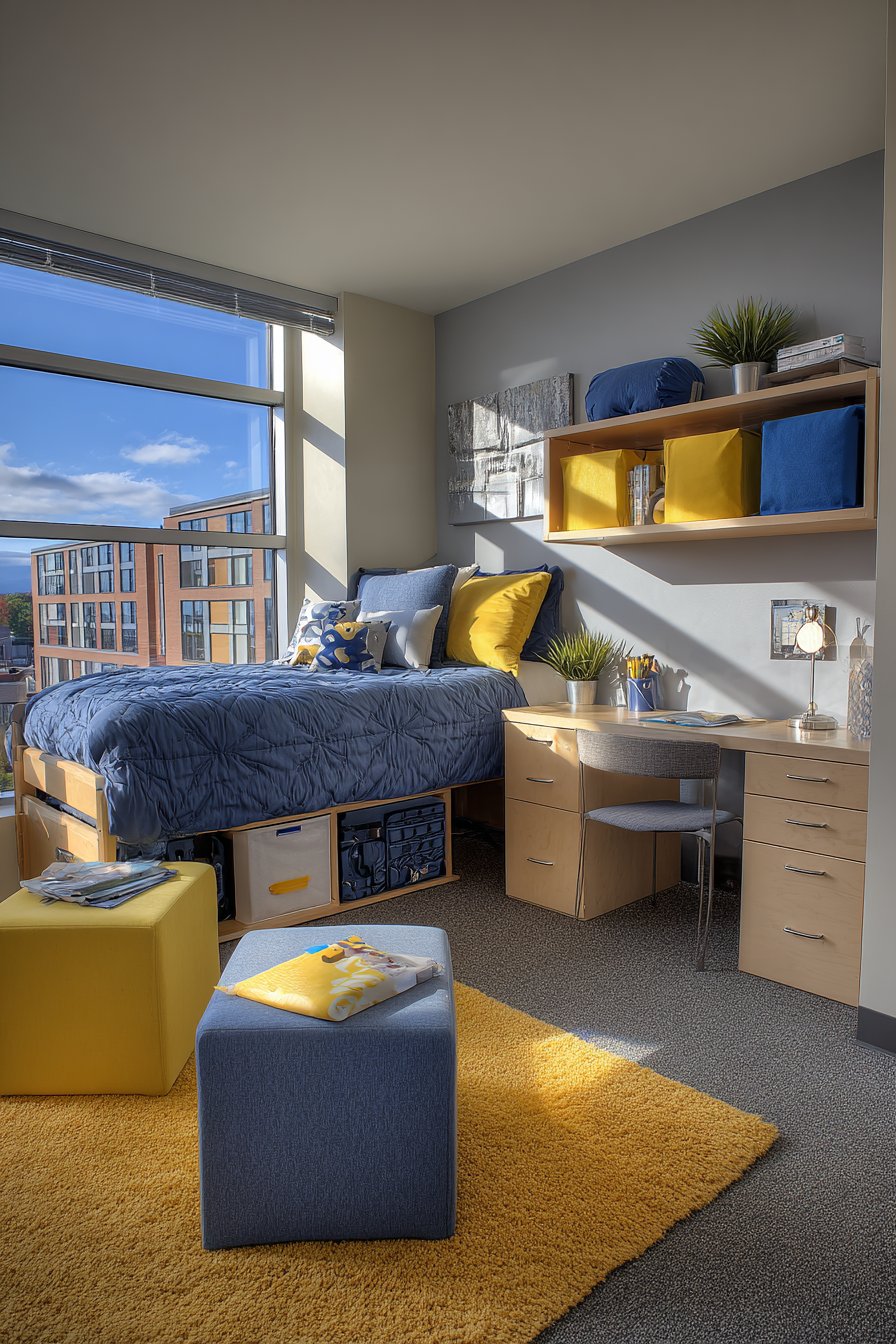 Teenage Loft Bed with Study Integration