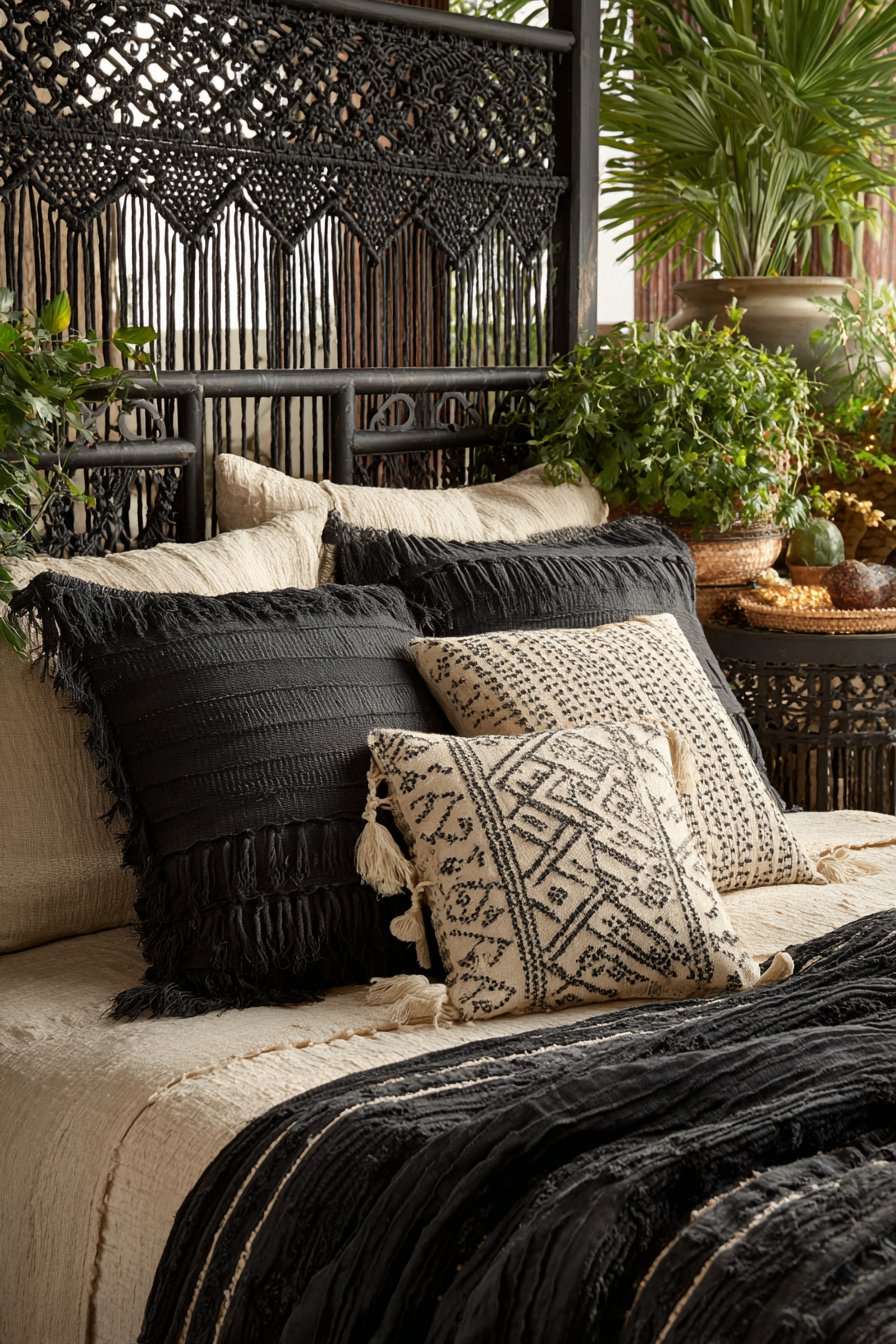 Bohemian Black Texture Layers