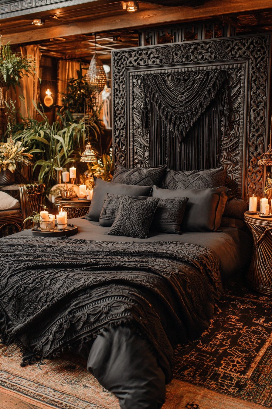 Bohemian Black Texture Layers