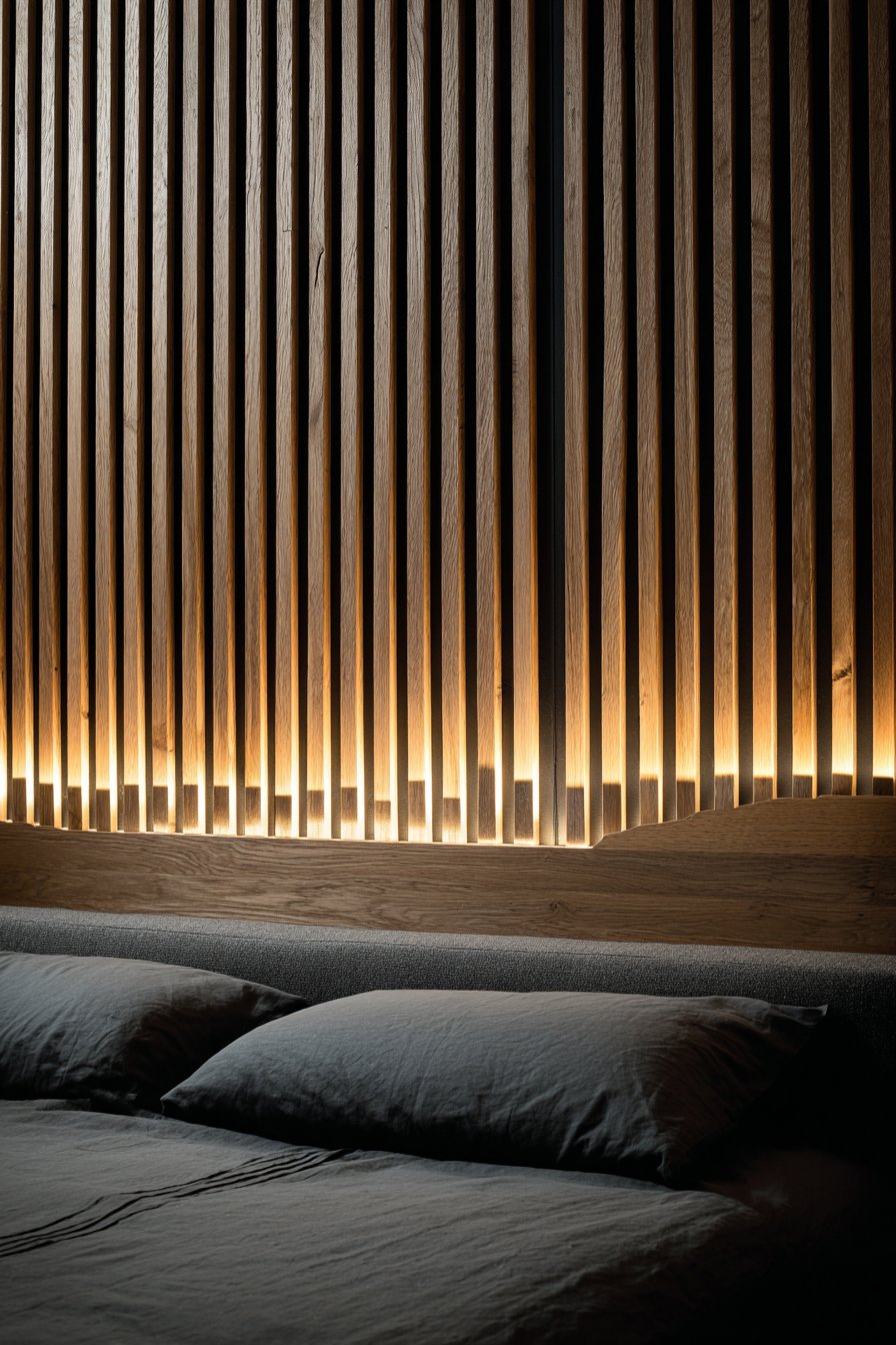 Contemporary Wood Slat Accent Wall