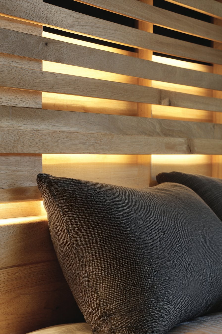 Contemporary Wood Slat Accent Wall