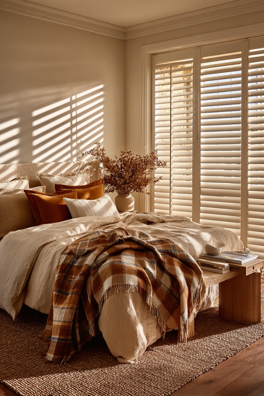 Serene Textile-Focused Autumn Sanctuary