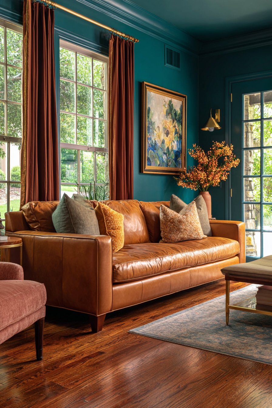 Sophisticated Jewel-Box with Deep Teal Walls