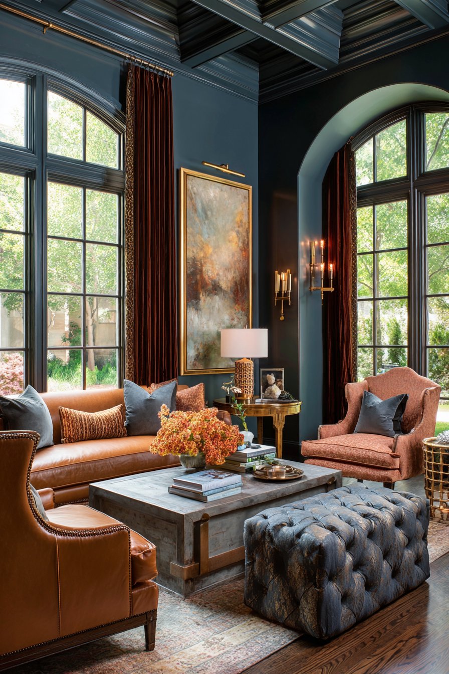 Sophisticated Jewel-Box with Deep Teal Walls