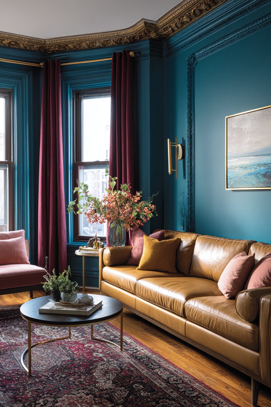 Sophisticated Jewel-Box with Deep Teal Walls