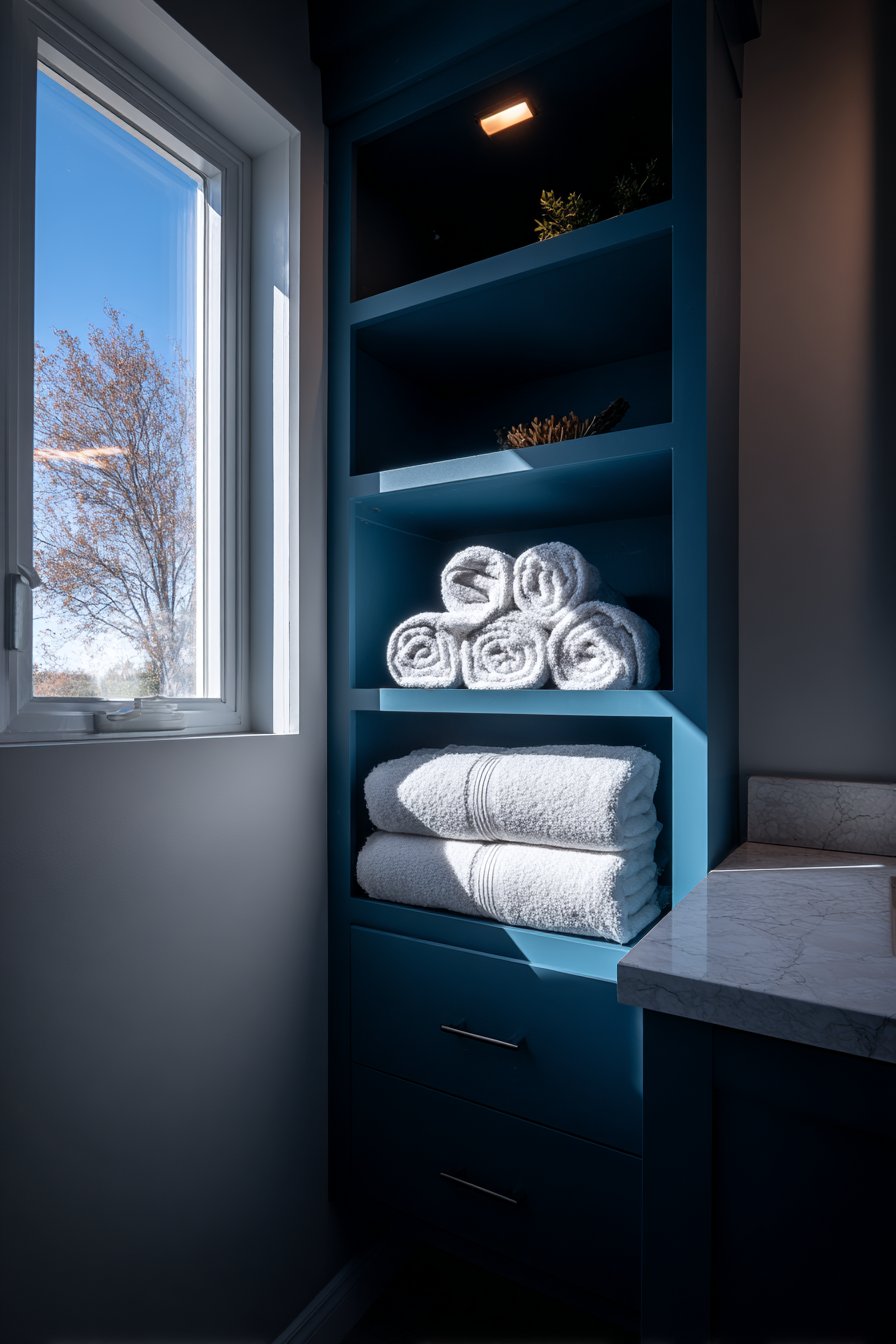 Organized Navy Storage Solution