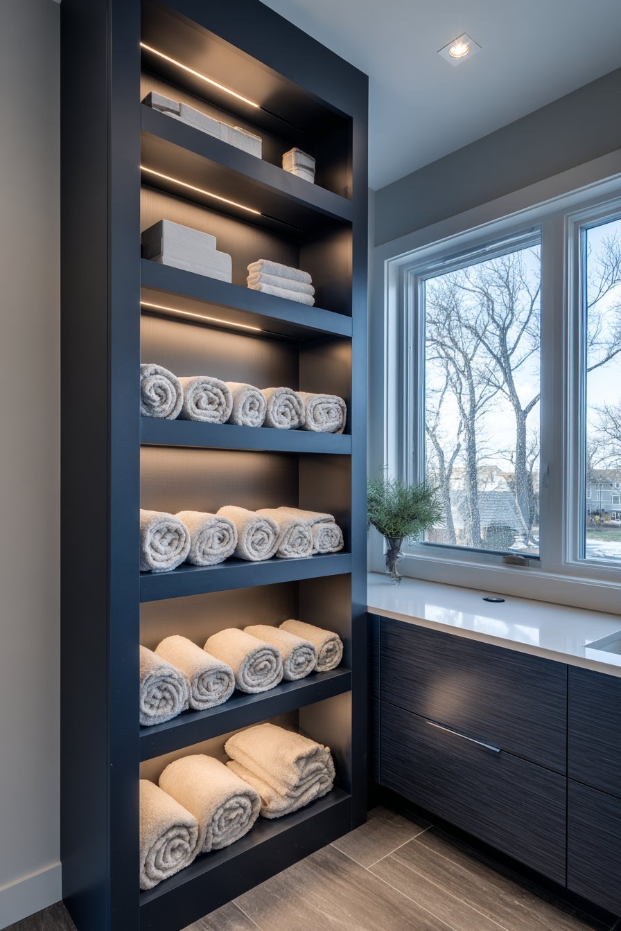 Organized Navy Storage Solution