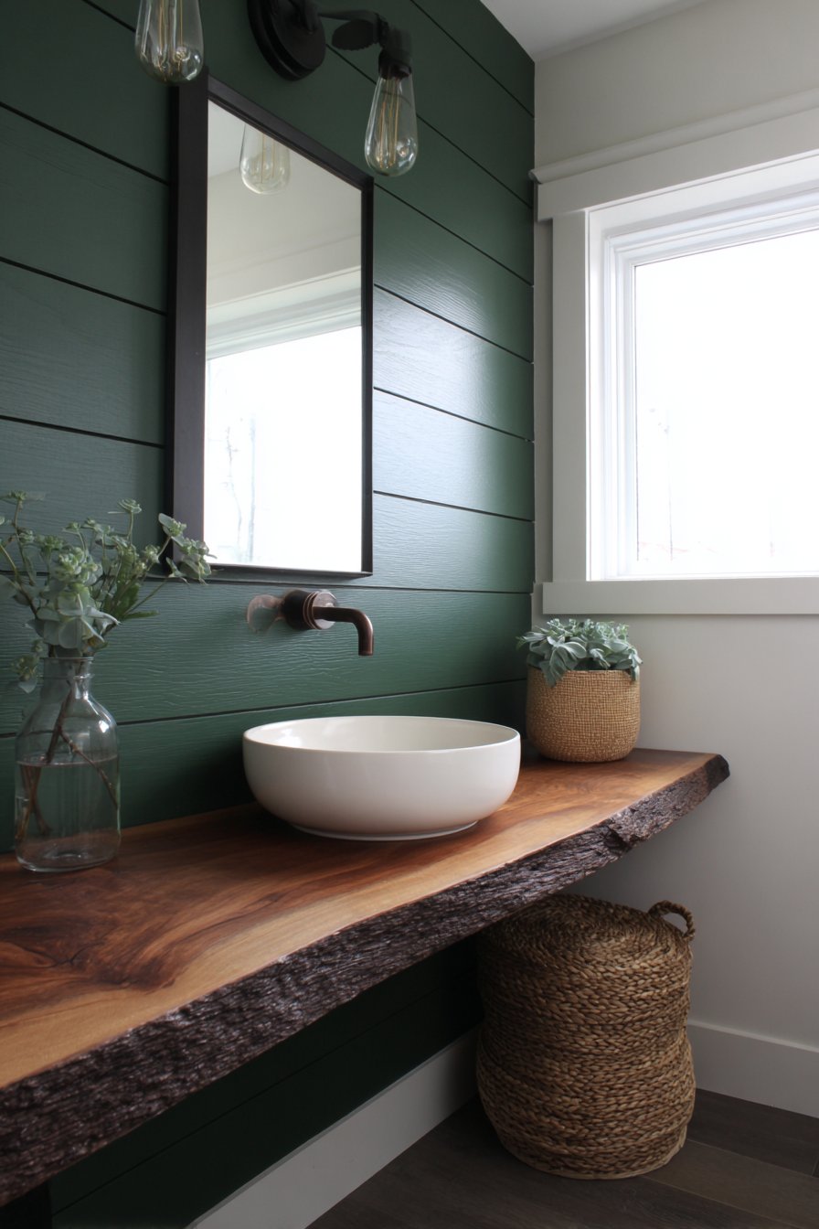 Rustic Modern Forest Green Shiplap Fusion