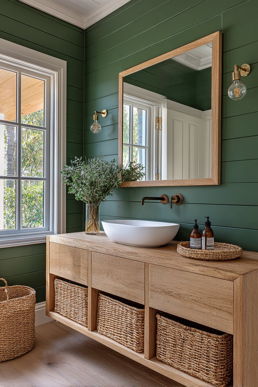 Rustic Modern Forest Green Shiplap Fusion