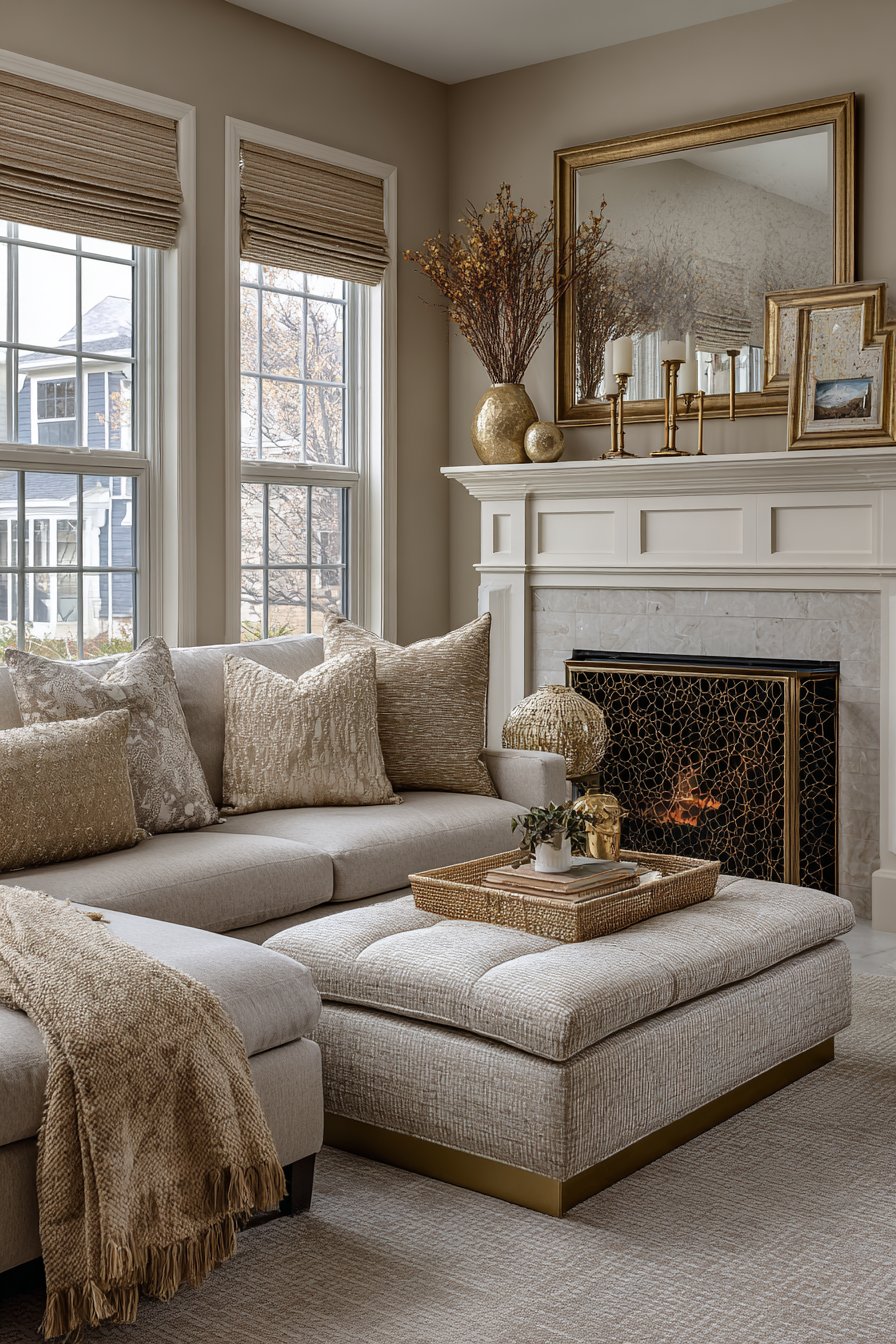 Refined Taupe and Gold Comfort