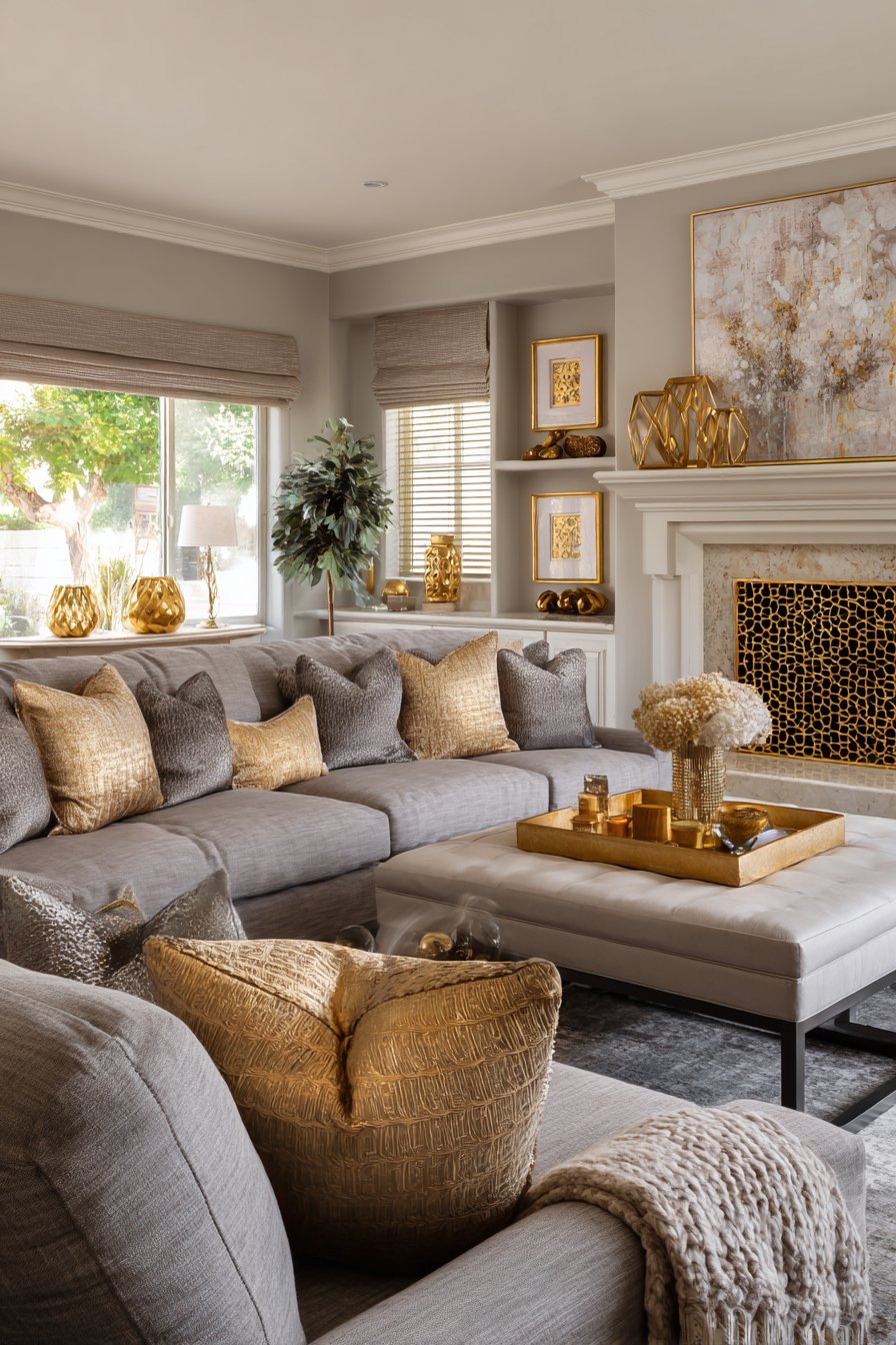 Refined Taupe and Gold Comfort